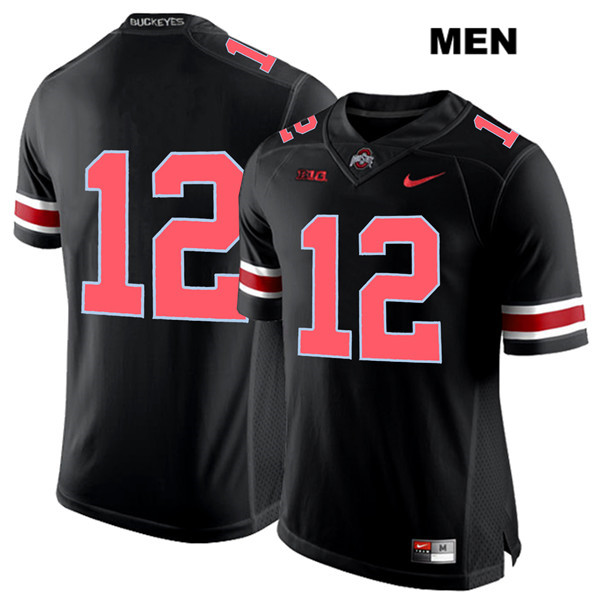 Ohio State Buckeyes Men's Sevyn Banks #12 Red Number Black Authentic Nike No Name College NCAA Stitched Football Jersey GO19O65FK